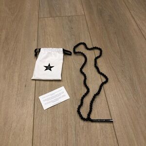 Five star hippee necklace wood mala boho